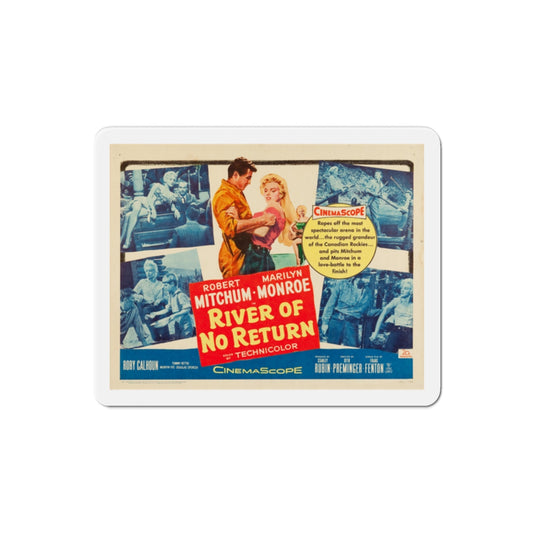 River of No Return 1954 v3 Movie Poster Die-Cut Magnet-2 Inch-The Sticker Space