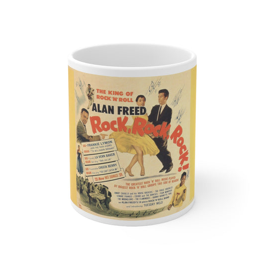 Rock Rock Rock 1956 Movie Poster - White Coffee Cup 11oz-11oz-The Sticker Space