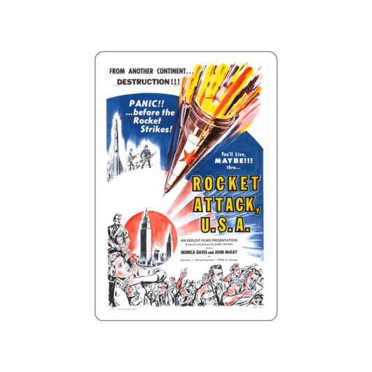 ROCKET ATTACK USA 1958 Movie Poster STICKER Vinyl Die-Cut Decal-White-The Sticker Space