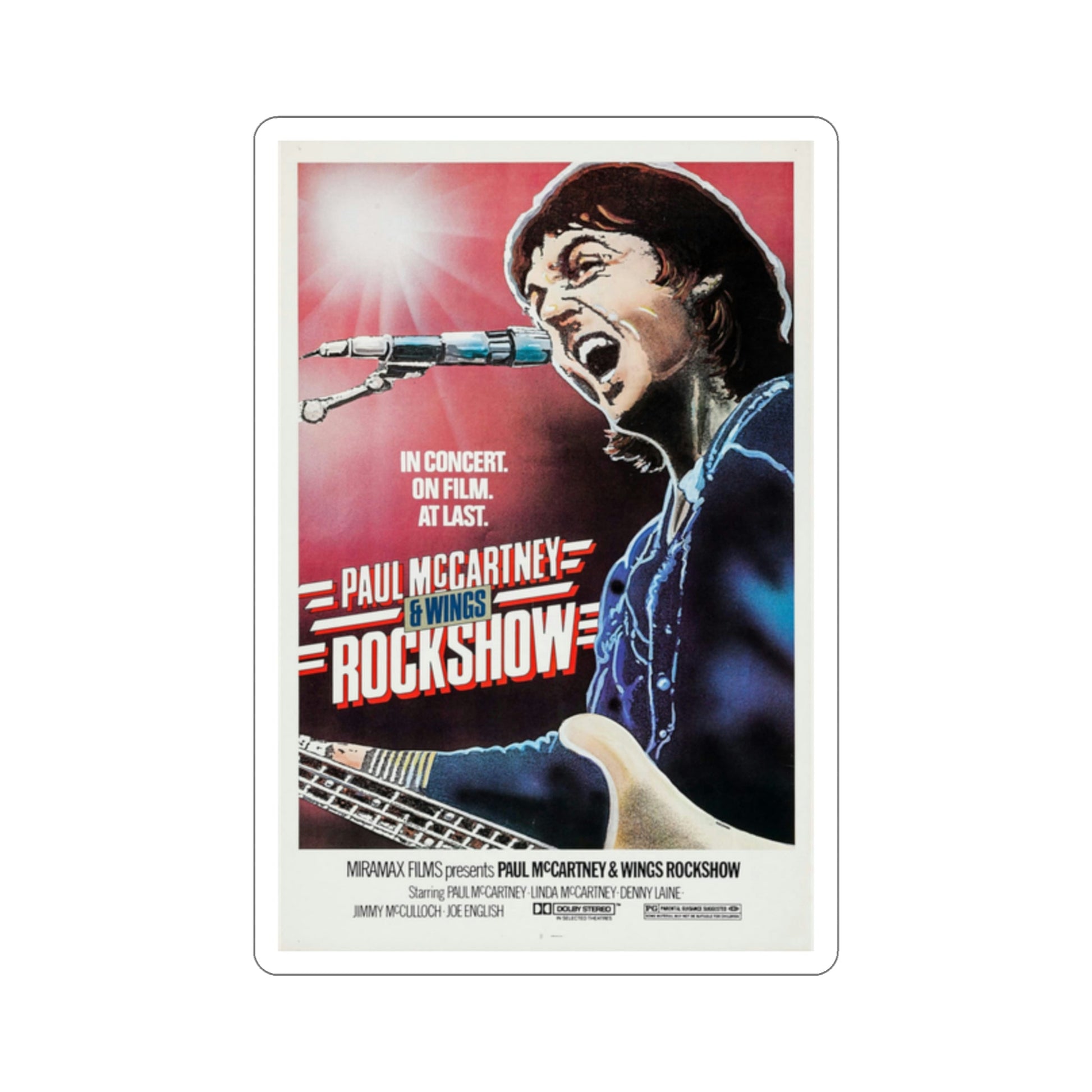 Rockshow 1980 Movie Poster STICKER Vinyl Die-Cut Decal-2 Inch-The Sticker Space