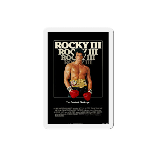 Rocky III 1982 Movie Poster Die-Cut Magnet-2" x 2"-The Sticker Space