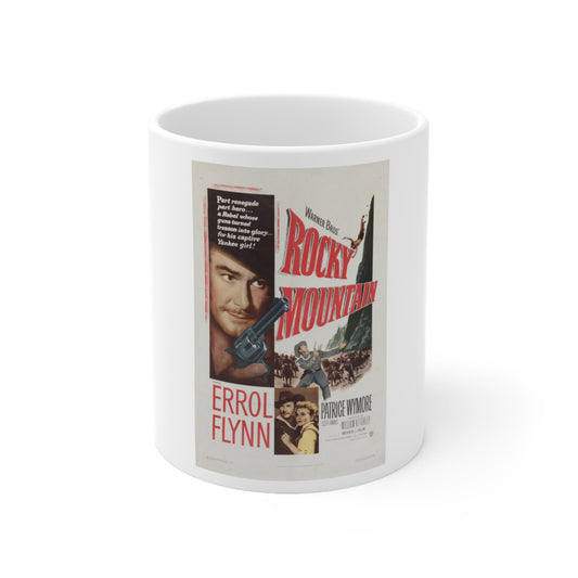 Rocky Mountain 1950 Movie Poster - White Coffee Cup 11oz-11oz-The Sticker Space