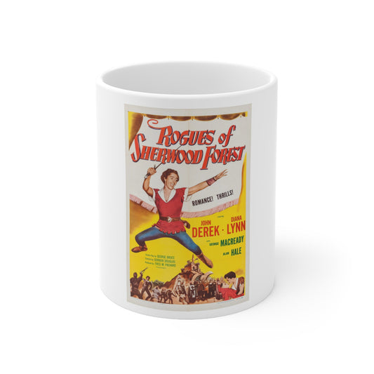Rogues of Sherwood Forest 1950 v2 Movie Poster - White Coffee Cup 11oz-11oz-The Sticker Space