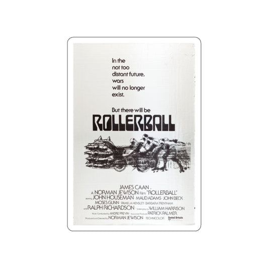 ROLLERBALL (TEASER) 1975 Movie Poster STICKER Vinyl Die-Cut Decal-White-The Sticker Space