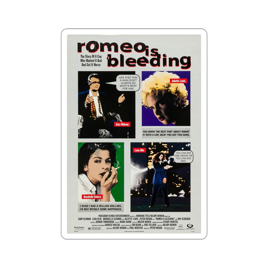 Romeo Is Bleeding 1994 Movie Poster STICKER Vinyl Die-Cut Decal-6 Inch-The Sticker Space
