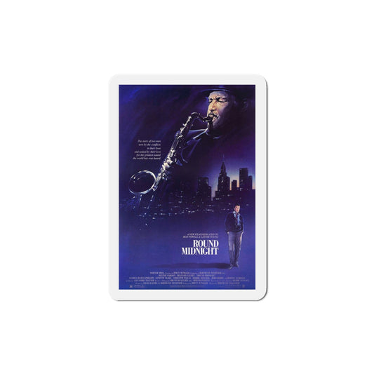Round Midnight 1986 Movie Poster Die-Cut Magnet-4" x 4"-The Sticker Space