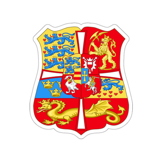 Royal Arms of Norway & Denmark (1559-1699) STICKER Vinyl Die-Cut Decal-White-The Sticker Space