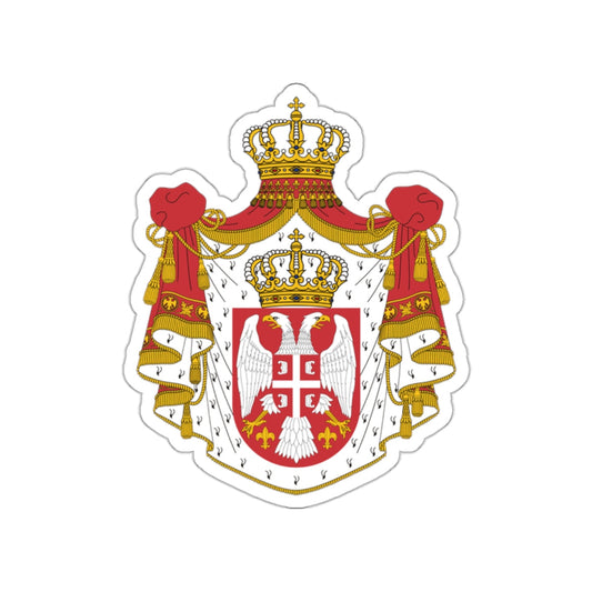 Royal Coat of arms of Serbia (1882–1918) STICKER Vinyl Die-Cut Decal-White-The Sticker Space