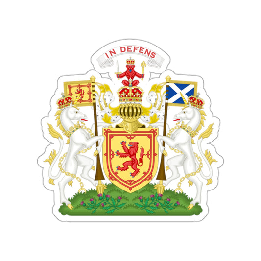 Royal Coat of Arms of the Kingdom of Scotland STICKER Vinyl Die-Cut Decal-White-The Sticker Space