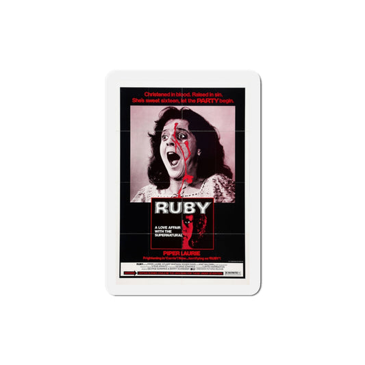 Ruby 1977 Movie Poster Die-Cut Magnet-3 Inch-The Sticker Space