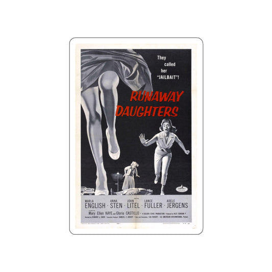 RUNAWAY DAUGHTERS 1956 Movie Poster STICKER Vinyl Die-Cut Decal-White-The Sticker Space