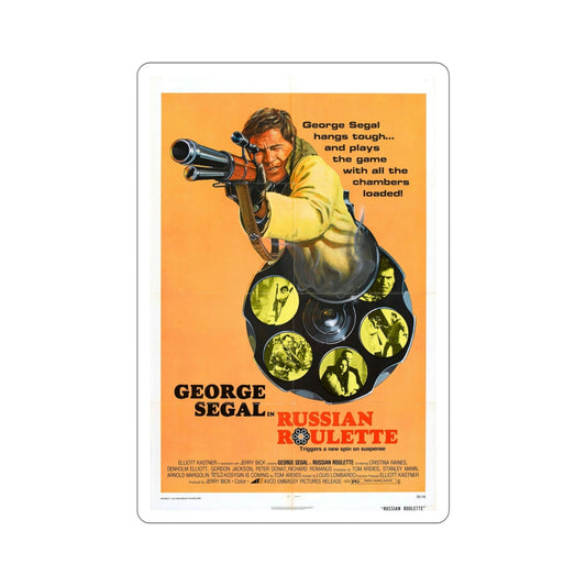 Russian Roulette 1975 Movie Poster STICKER Vinyl Die-Cut Decal-6 Inch-The Sticker Space