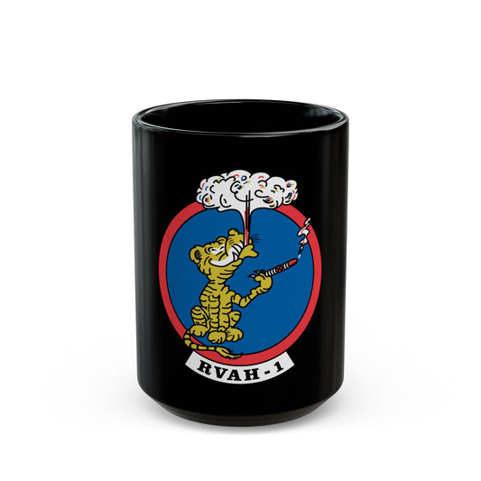 RVAH 1 (U.S. Navy) Black Coffee Mug-15oz-The Sticker Space