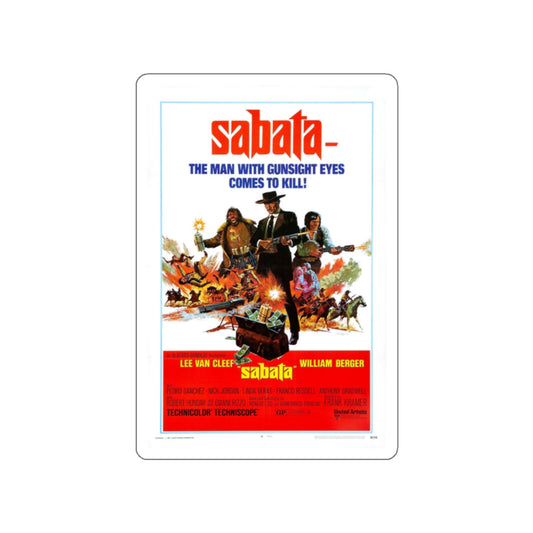 SABATA 1969 Movie Poster STICKER Vinyl Die-Cut Decal-White-The Sticker Space