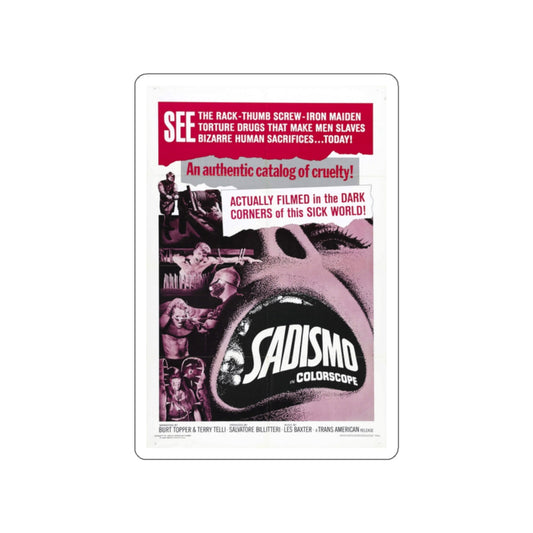 SADISMO 1967 Movie Poster STICKER Vinyl Die-Cut Decal-White-The Sticker Space