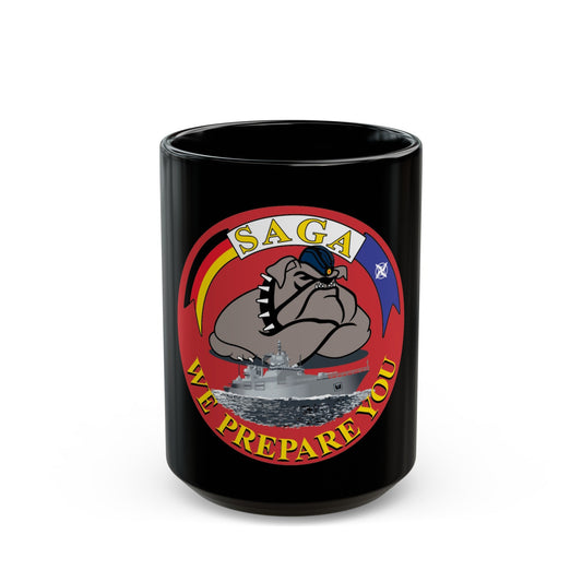SAGA 400 (USMC) Black Coffee Mug-15oz-The Sticker Space