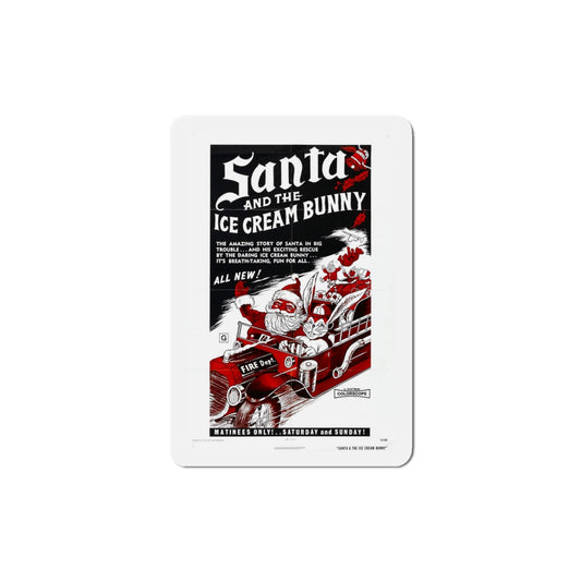 Santa and the Ice Cream Bunny 1972 Movie Poster Die-Cut Magnet-4 Inch-The Sticker Space