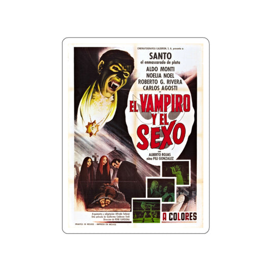 SANTO AND DRACULA'S TREASURE 1969 Movie Poster STICKER Vinyl Die-Cut Decal-White-The Sticker Space