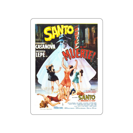 SANTO IN THE HOTEL OF DEATH (2) 1969 Movie Poster STICKER Vinyl Die-Cut Decal-White-The Sticker Space