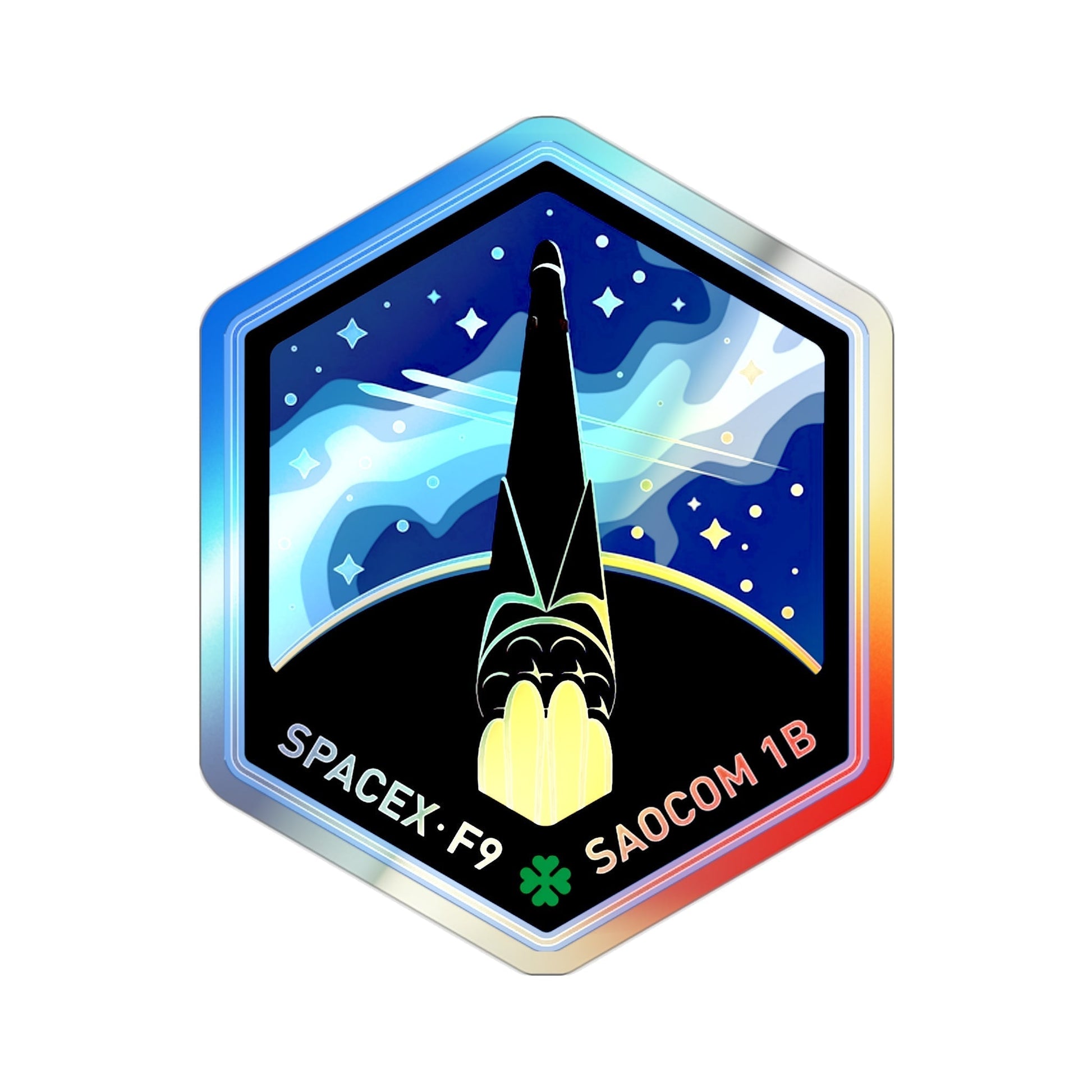 SAOCOM 1B (SpaceX) Holographic STICKER Die-Cut Vinyl Decal-2 Inch-The Sticker Space