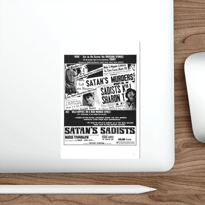SATAN'S SADISTS 1969 Movie Poster STICKER Vinyl Die-Cut Decal-The Sticker Space