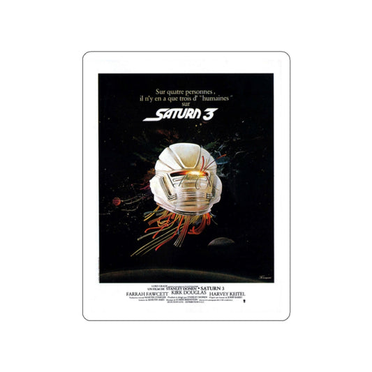 SATURN 3 (FRENCH) 1980 Movie Poster STICKER Vinyl Die-Cut Decal-White-The Sticker Space