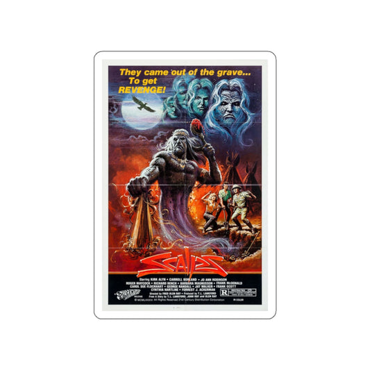 SCALPS 1983 Movie Poster STICKER Vinyl Die-Cut Decal-White-The Sticker Space