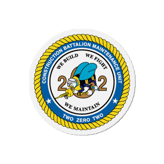 Seabee Unit 202 CBMU 202 (U.S. Navy) Die-Cut Magnet-2" x 2"-The Sticker Space