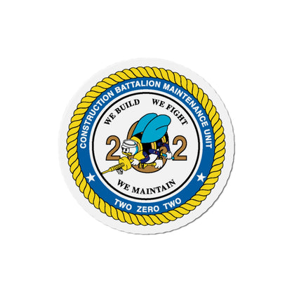 Seabee Unit 202 CBMU 202 (U.S. Navy) Die-Cut Magnet-4" x 4"-The Sticker Space