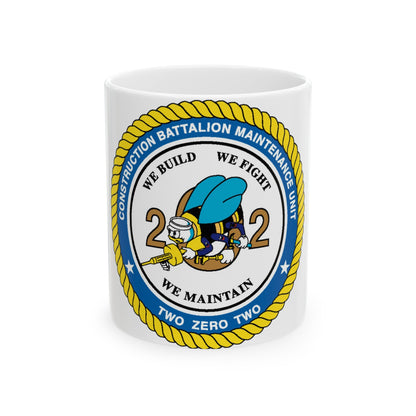 Seabee Unit 202 CBMU 202 (U.S. Navy) White Coffee Mug-11oz-The Sticker Space