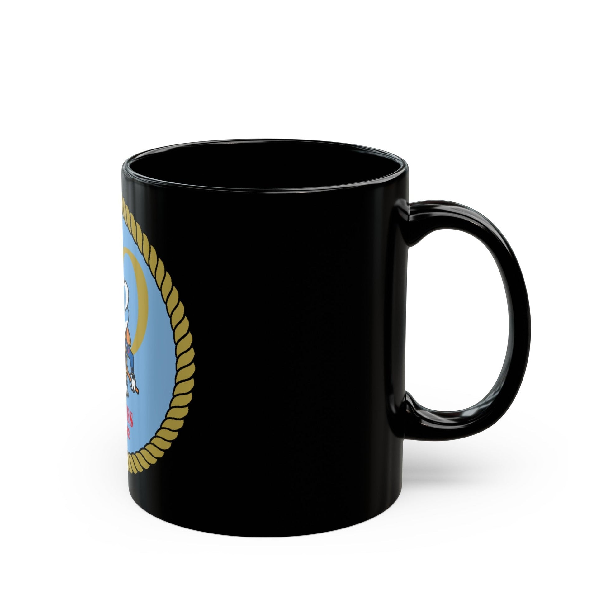 Seabees 50th (U.S. Navy) Black Coffee Mug-The Sticker Space