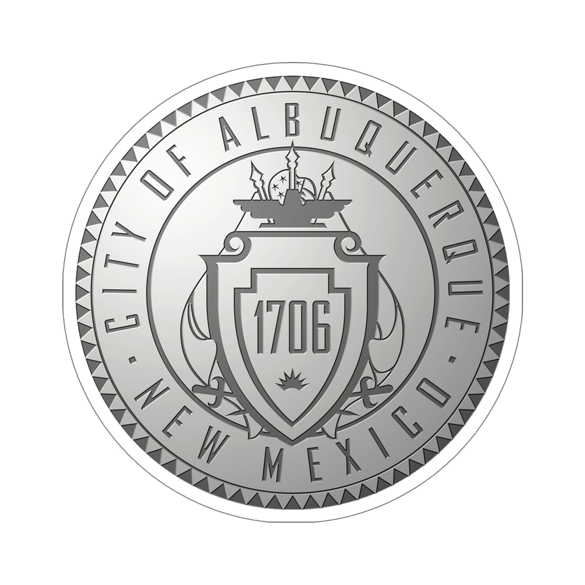 Seal of Albuquerque, New Mexico USA STICKER Vinyl Die-Cut Decal-6 Inch-The Sticker Space