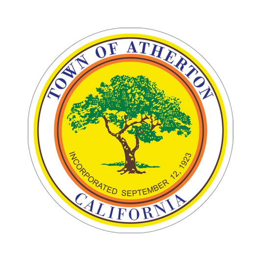 Seal of Atherton California USA STICKER Vinyl Die-Cut Decal-6 Inch-The Sticker Space