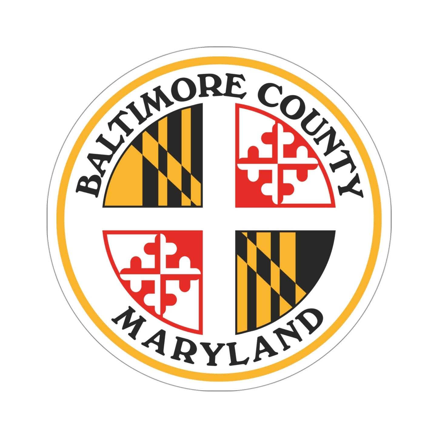 Seal of Baltimore County, Maryland USA STICKER Vinyl Die-Cut Decal-4 Inch-The Sticker Space