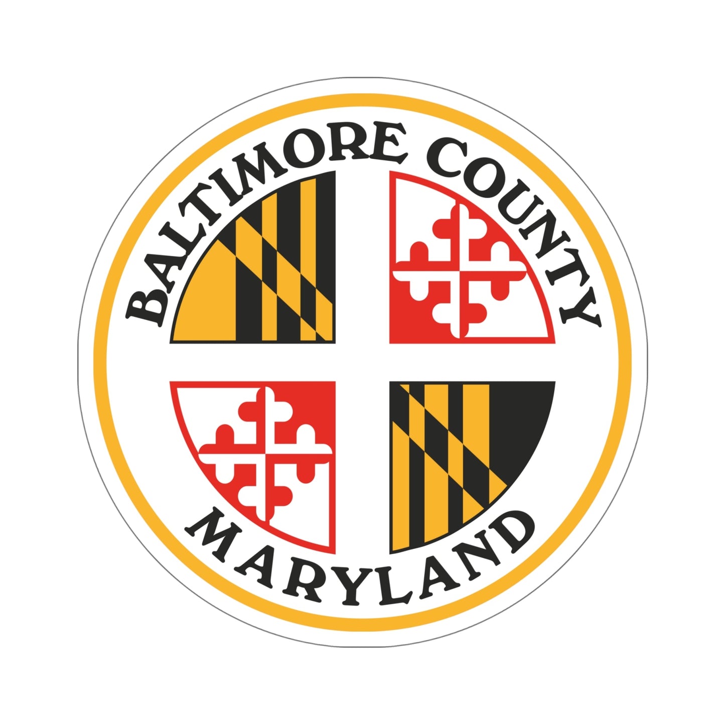 Seal of Baltimore County, Maryland USA STICKER Vinyl Die-Cut Decal-6 Inch-The Sticker Space