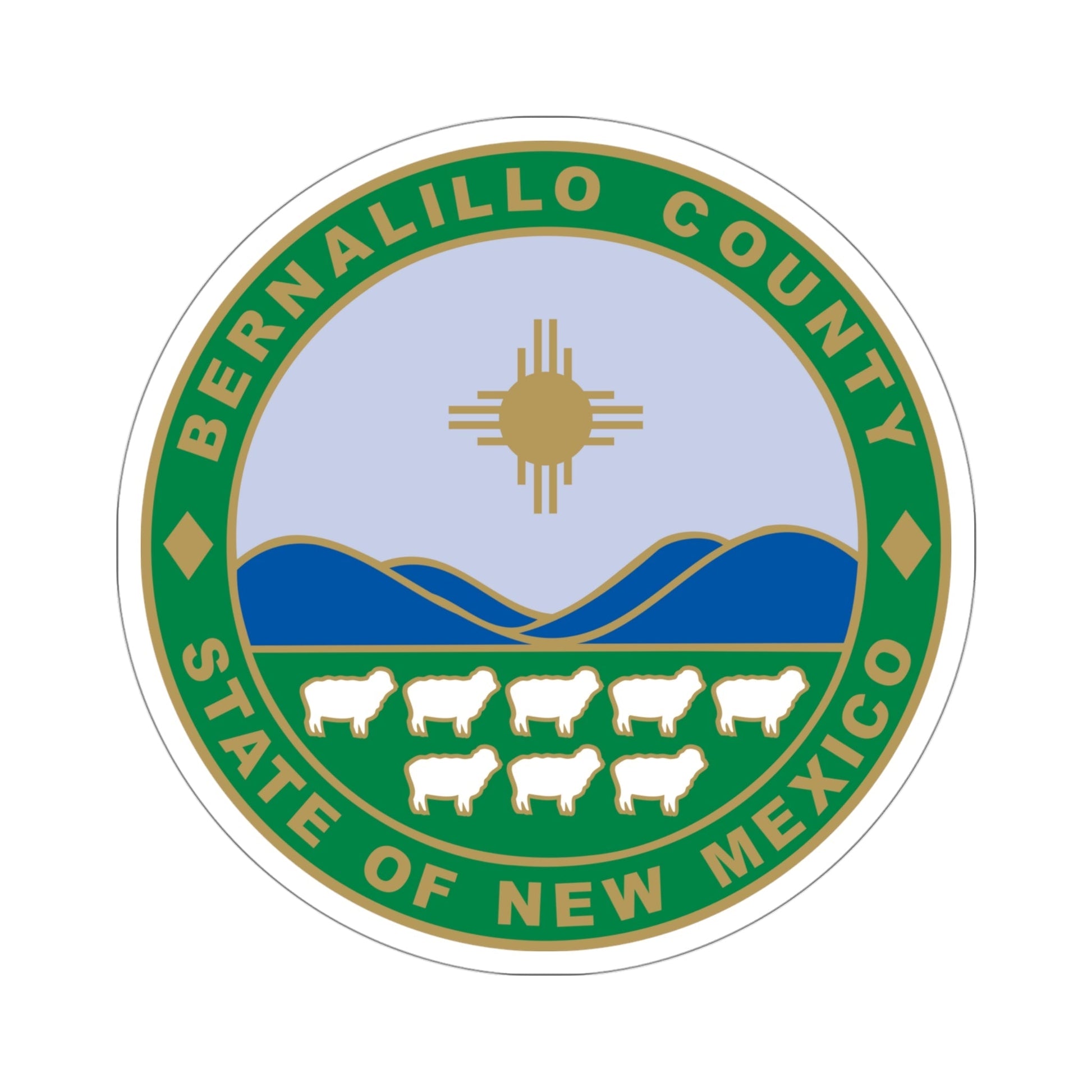 Seal of Bernalillo County, New Mexico USA STICKER Vinyl Die-Cut Decal-4 Inch-The Sticker Space