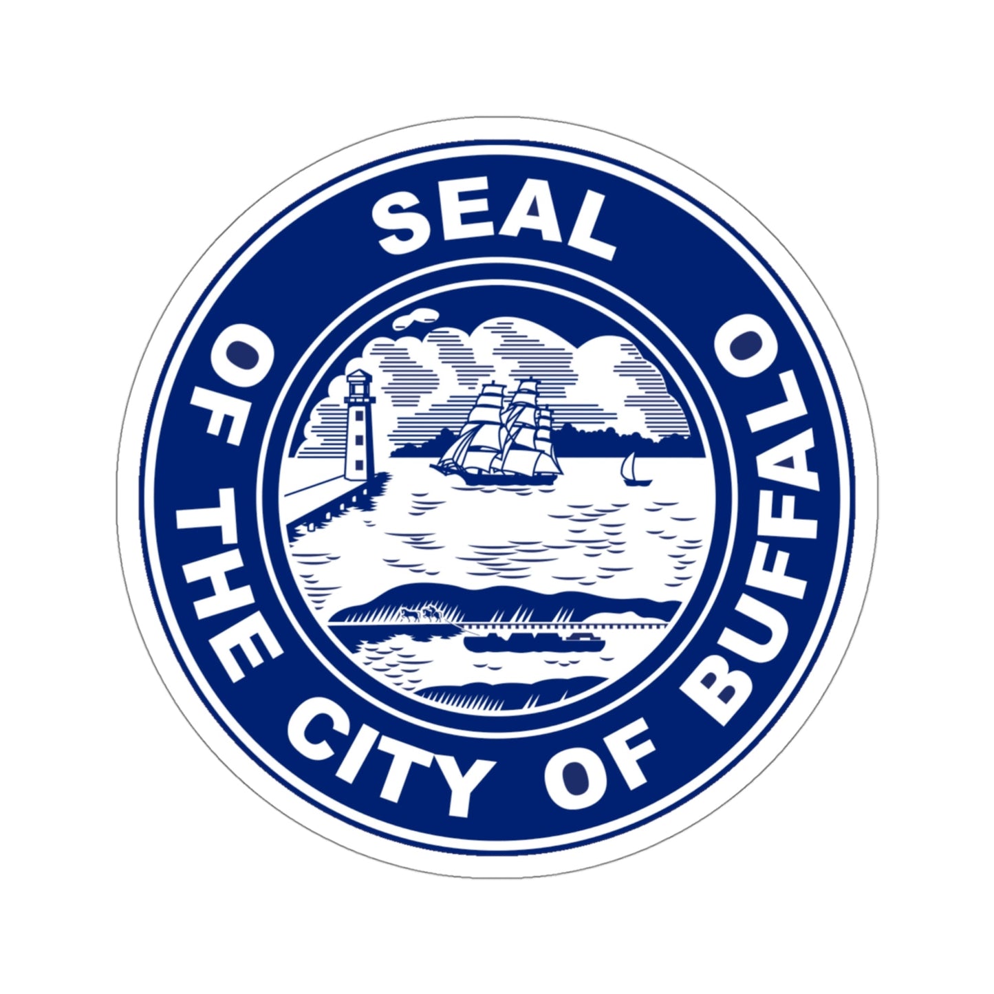 Seal of Buffalo New York USA STICKER Vinyl Die-Cut Decal-4 Inch-The Sticker Space