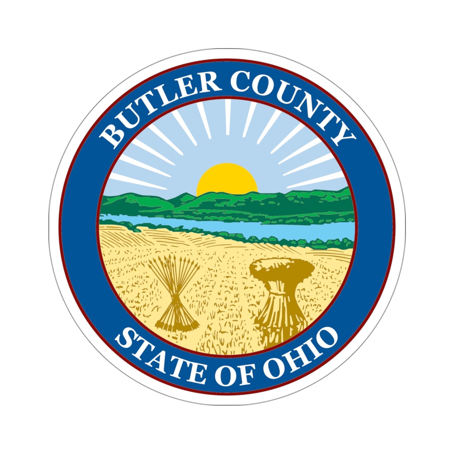 Seal of Butler County, Ohio USA STICKER Vinyl Die-Cut Decal-4 Inch-The Sticker Space