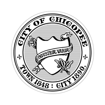 Seal of Chicopee Massachusetts USA STICKER Vinyl Die-Cut Decal-6 Inch-The Sticker Space