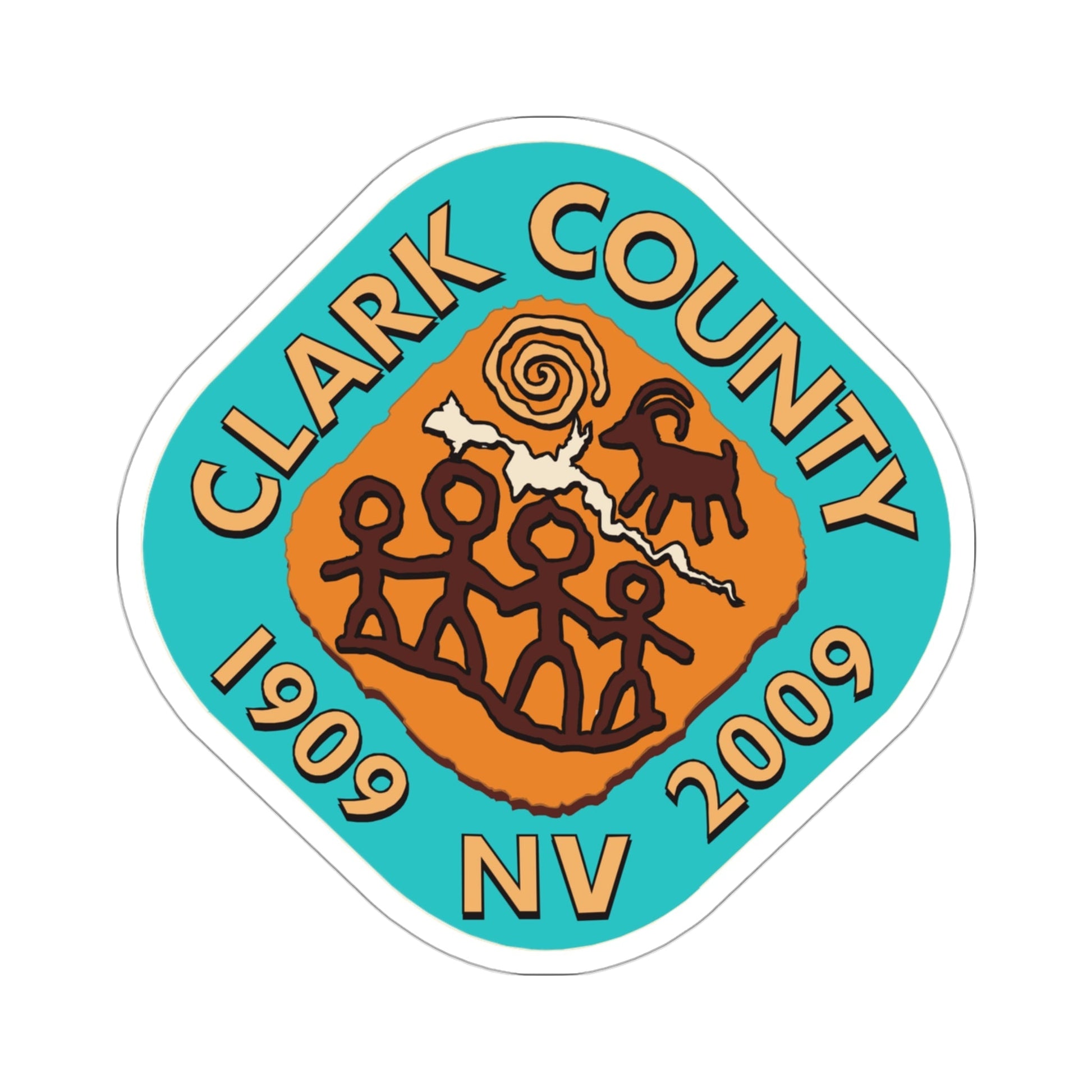 Seal of Clark County, Nevada USA STICKER Vinyl Die-Cut Decal-3 Inch-The Sticker Space