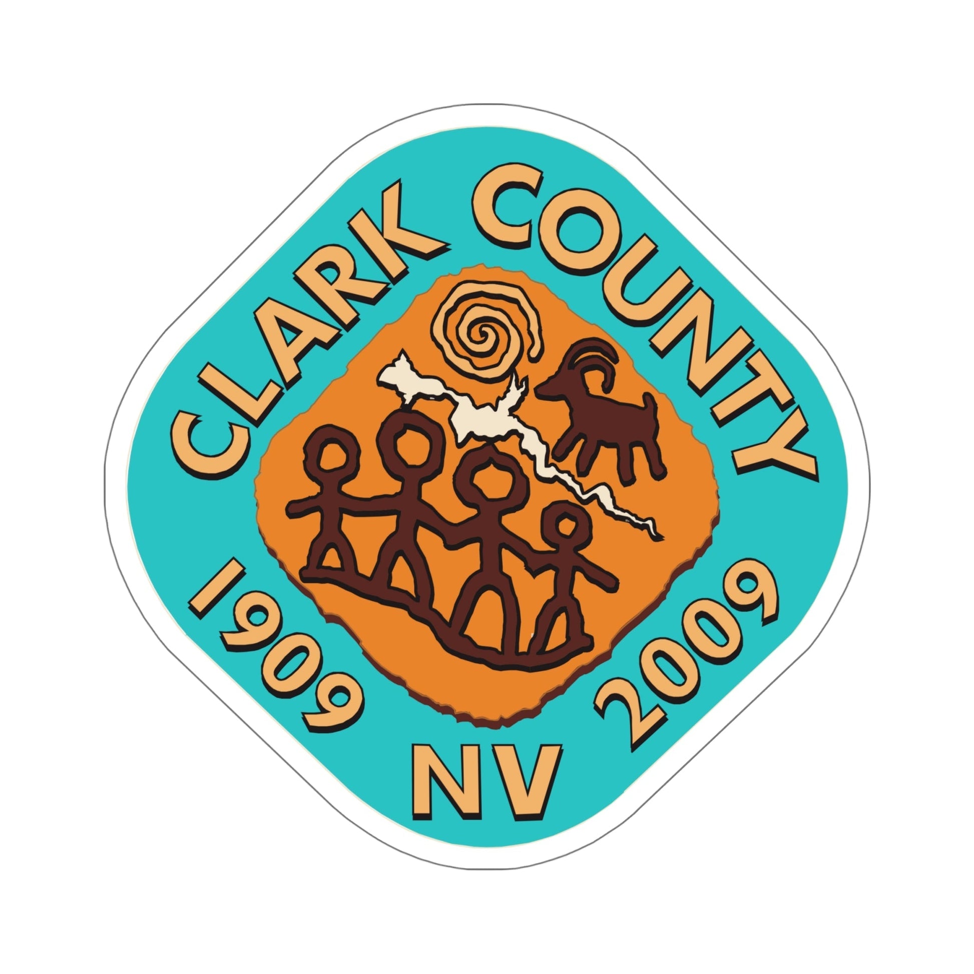 Seal of Clark County, Nevada USA STICKER Vinyl Die-Cut Decal-6 Inch-The Sticker Space