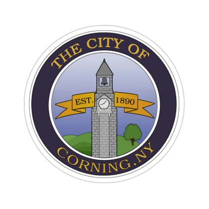 Seal of Corning NY USA STICKER Vinyl Die-Cut Decal-2 Inch-The Sticker Space
