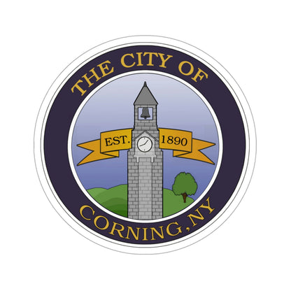 Seal of Corning NY USA STICKER Vinyl Die-Cut Decal-3 Inch-The Sticker Space