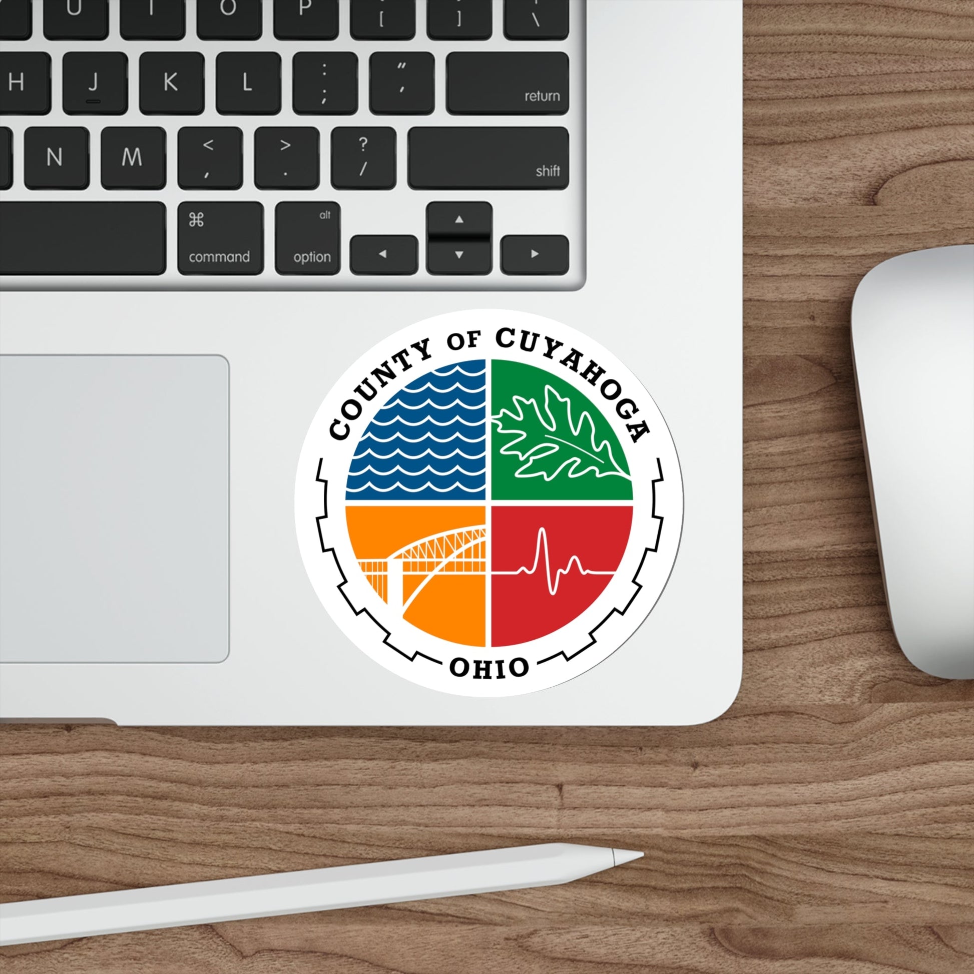 Seal of Cuyahoga County, Ohio USA STICKER Vinyl Die-Cut Decal-The Sticker Space