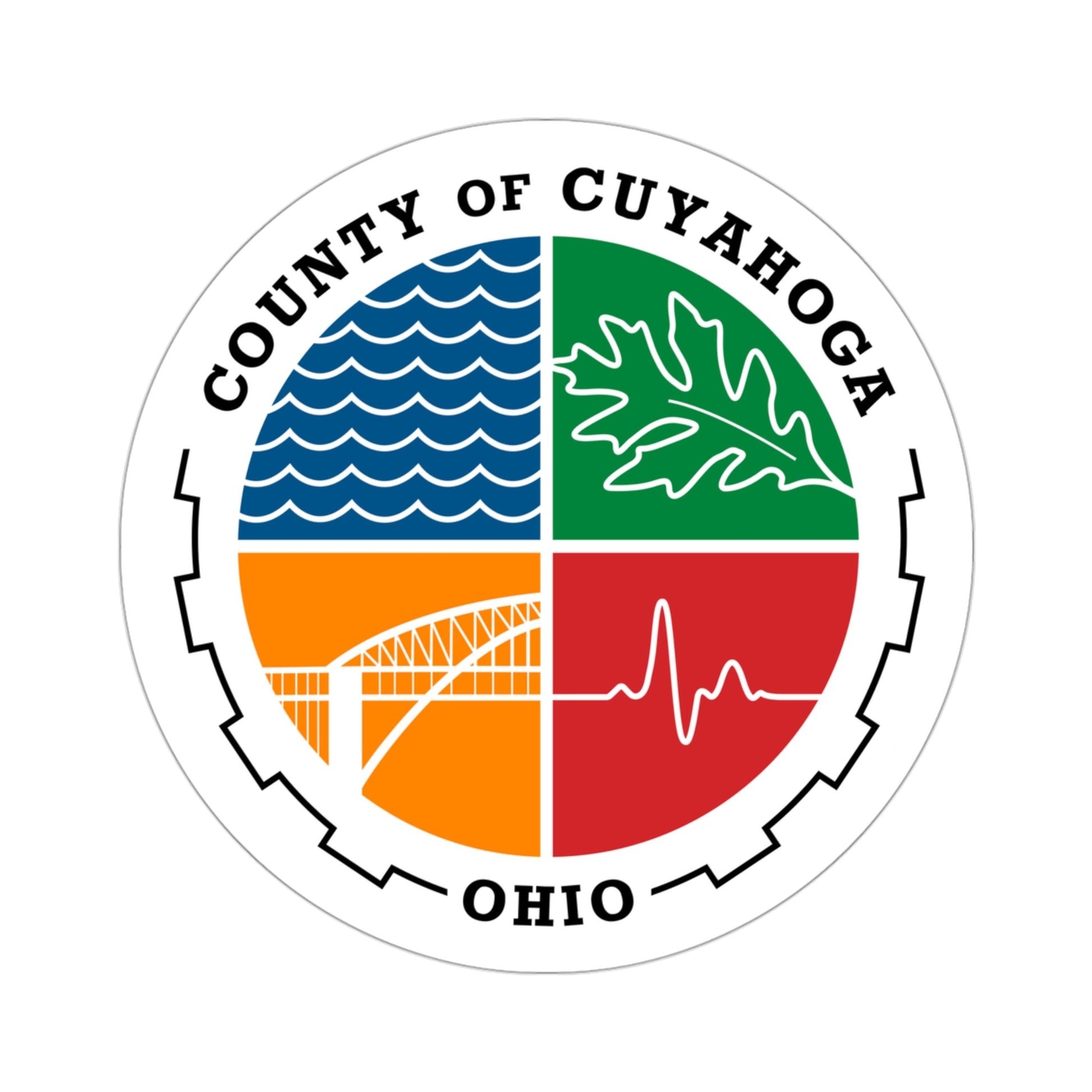 Seal of Cuyahoga County, Ohio USA STICKER Vinyl Die-Cut Decal-3 Inch-The Sticker Space