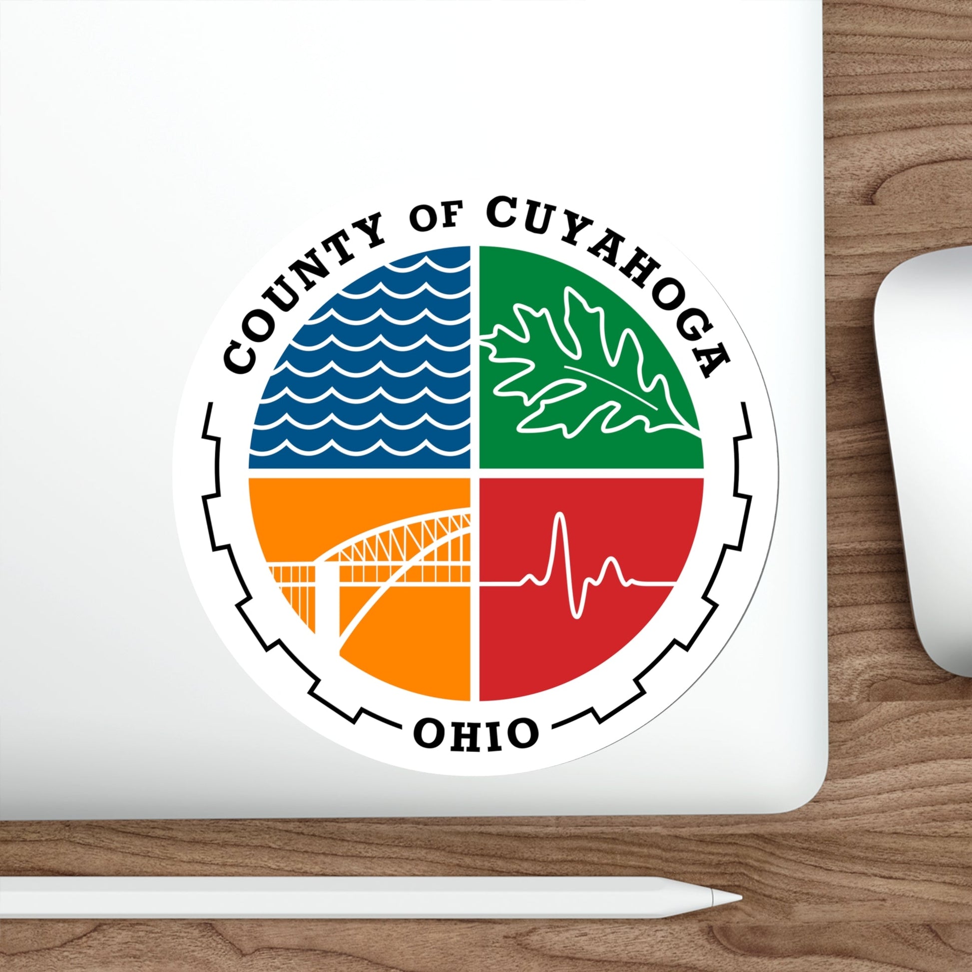Seal of Cuyahoga County, Ohio USA STICKER Vinyl Die-Cut Decal-The Sticker Space