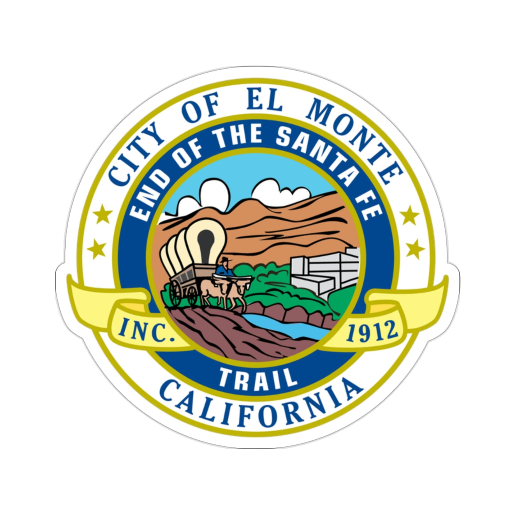 Seal of El Monte California USA STICKER Vinyl Die-Cut Decal-2 Inch-The Sticker Space