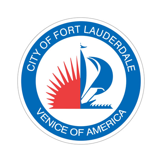 Seal of Fort Lauderdale Florida USA STICKER Vinyl Die-Cut Decal-6 Inch-The Sticker Space
