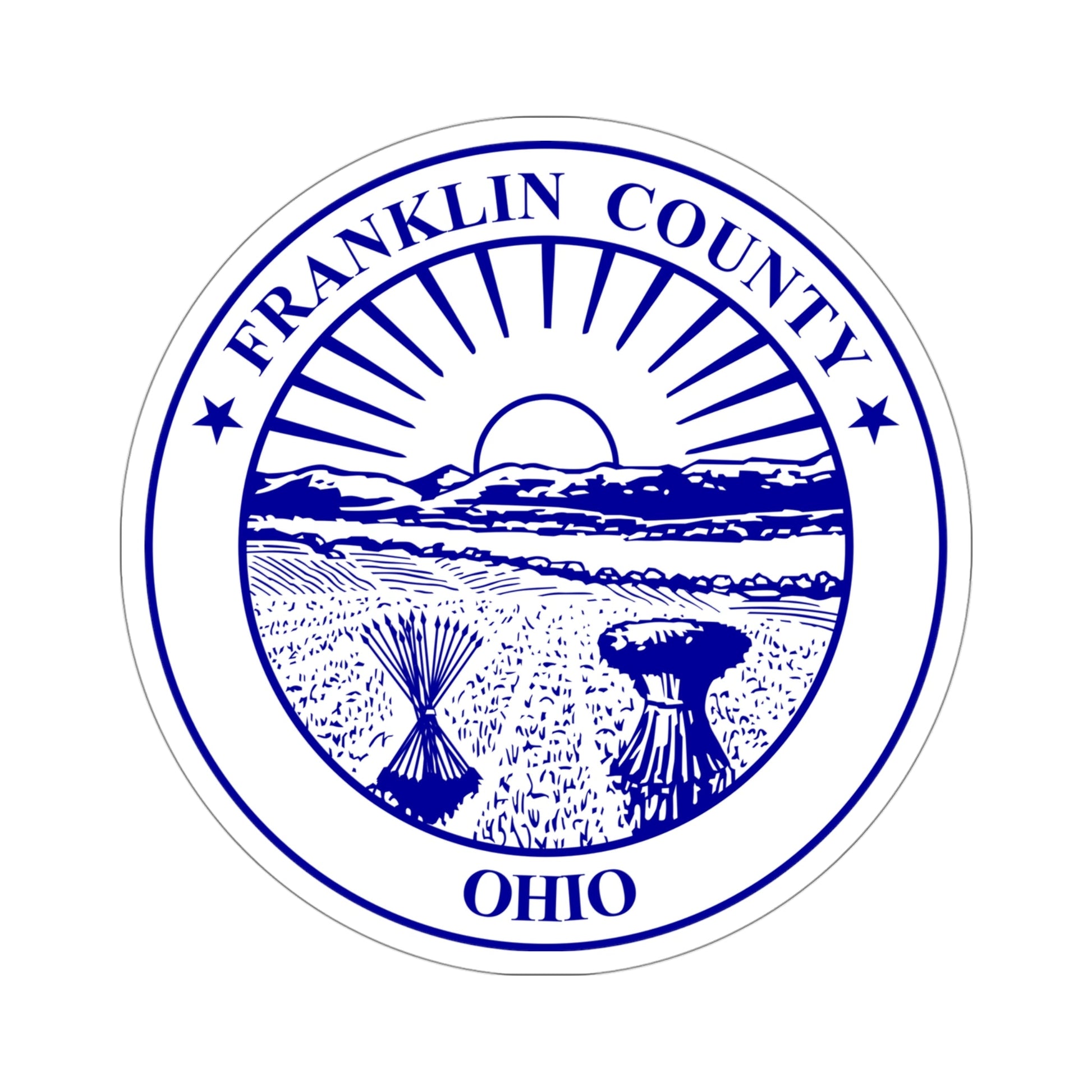 Seal of Franklin County, Ohio USA STICKER Vinyl Die-Cut Decal-4 Inch-The Sticker Space