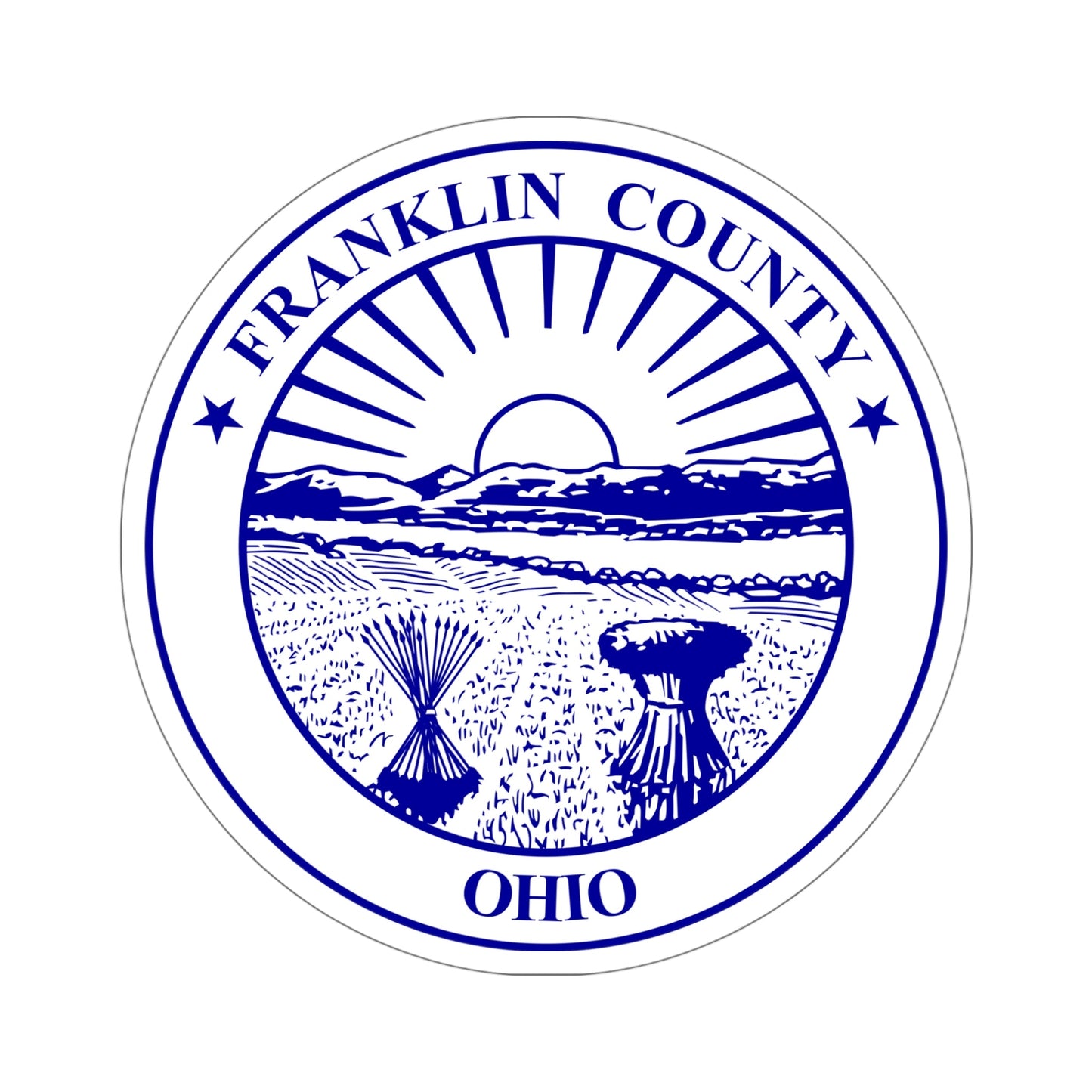 Seal of Franklin County, Ohio USA STICKER Vinyl Die-Cut Decal-5 Inch-The Sticker Space
